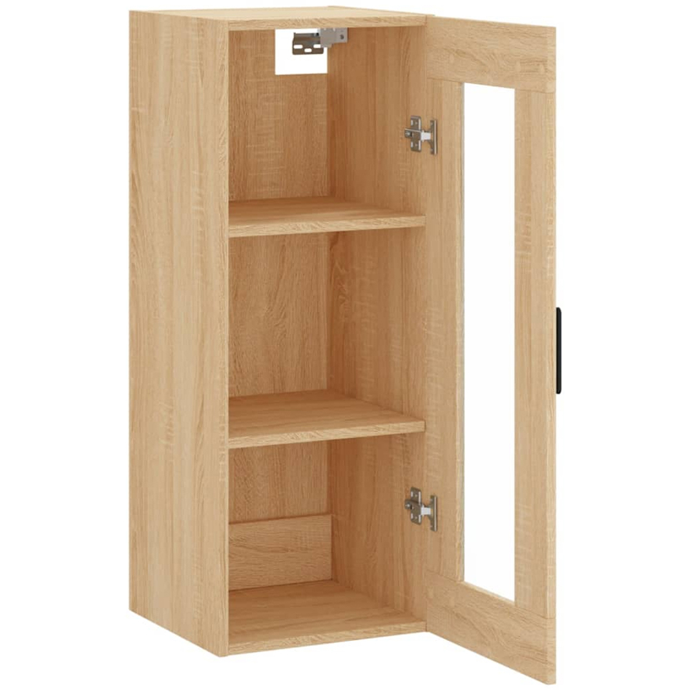 vidaXL Single Door Smoked Oak Wall Mounted Cabinet Image 4
