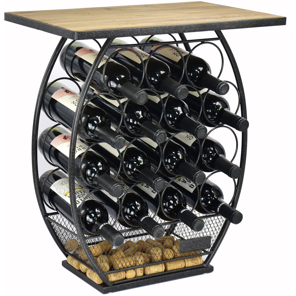 Acacia Home 15 Bottle Cast Iron Wine Rack Image
