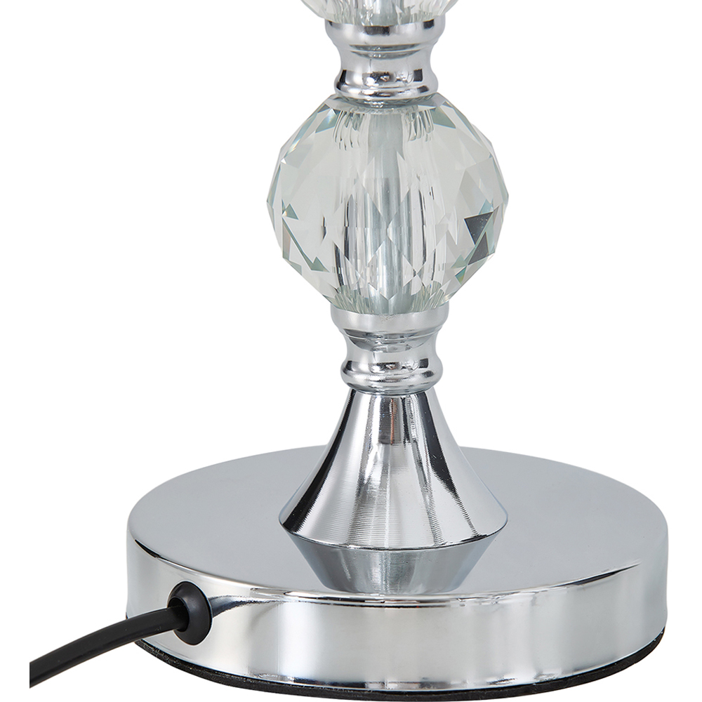 Living and Home E27 Screw Silver Crystal Beaded Shade Table Lamp 39cm Image 7
