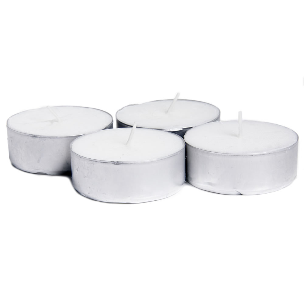Wilko Unscented Maxi White Tealights 15 pack Image