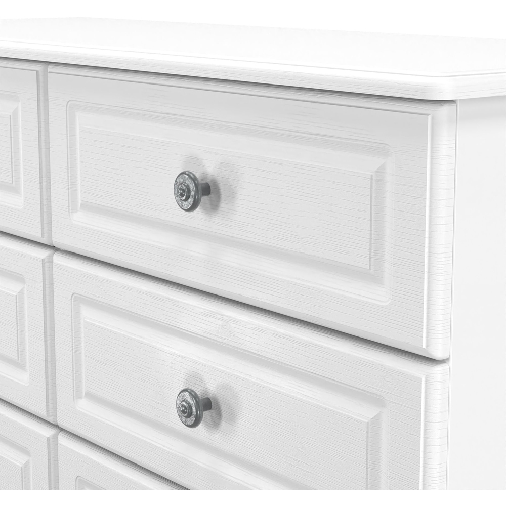 Crowndale Pembroke 6 Drawer Matt White Wide Chest of Drawers Ready Assembled Image 5