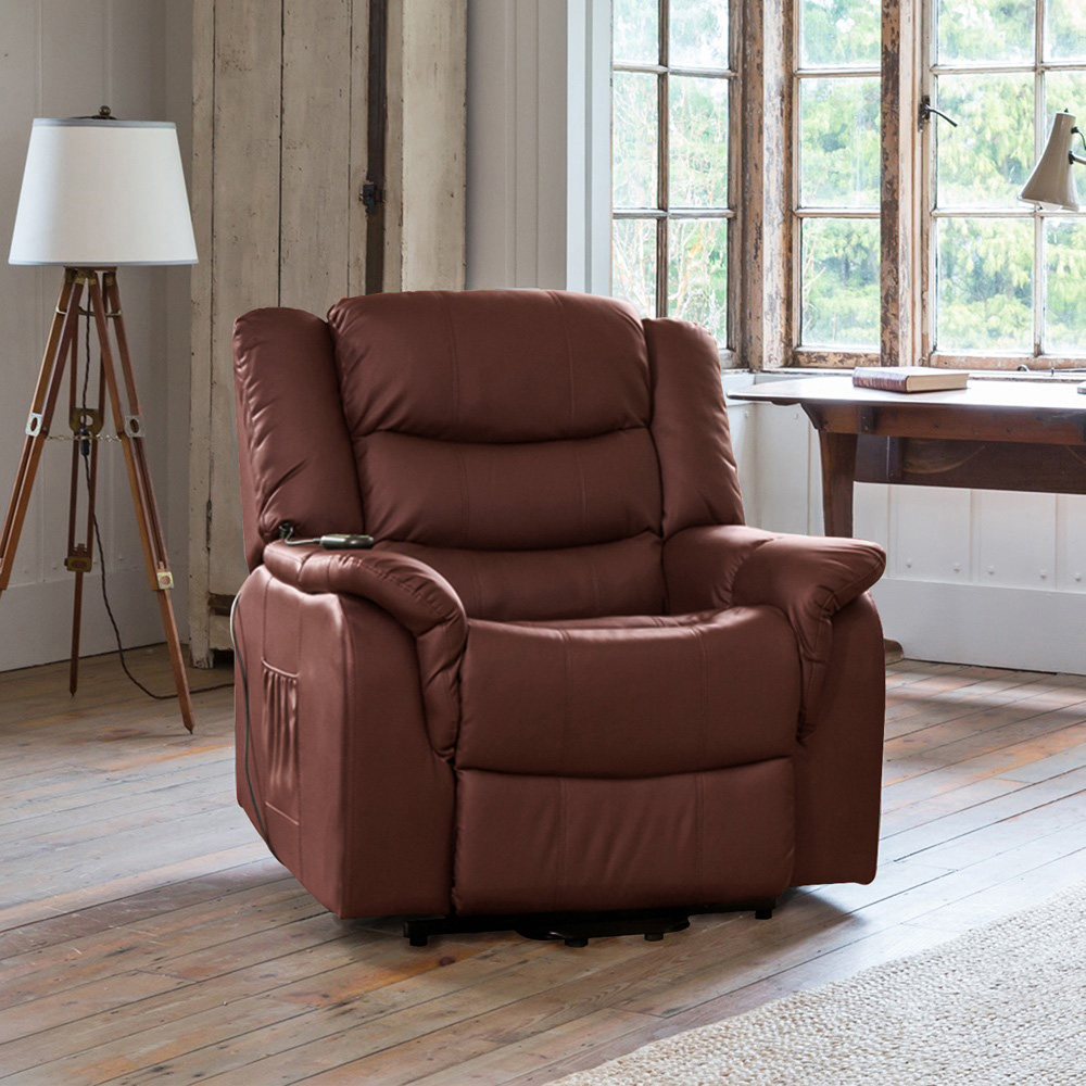 Artemis Home Almeira Burgundy Electric Massage and Heat Riser Recliner Chair Image 3