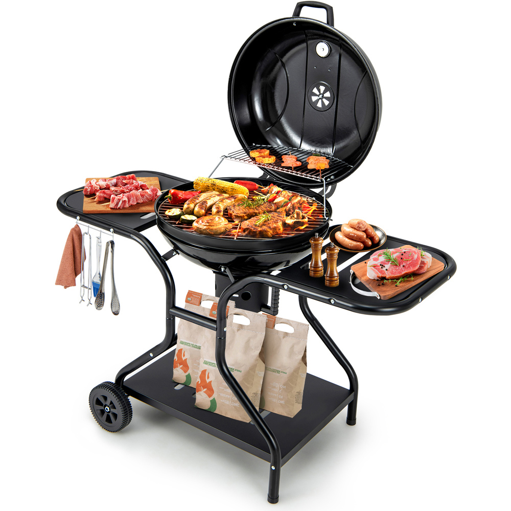 Costway Black Outdoor Barbecue Charcoal Grill Image 3