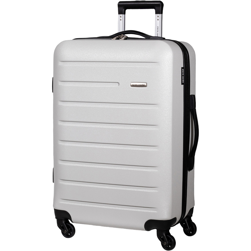 Pierre Cardin Voyager Medium Silver Hard Shell Lightweight Trolley Suitcase Image 1