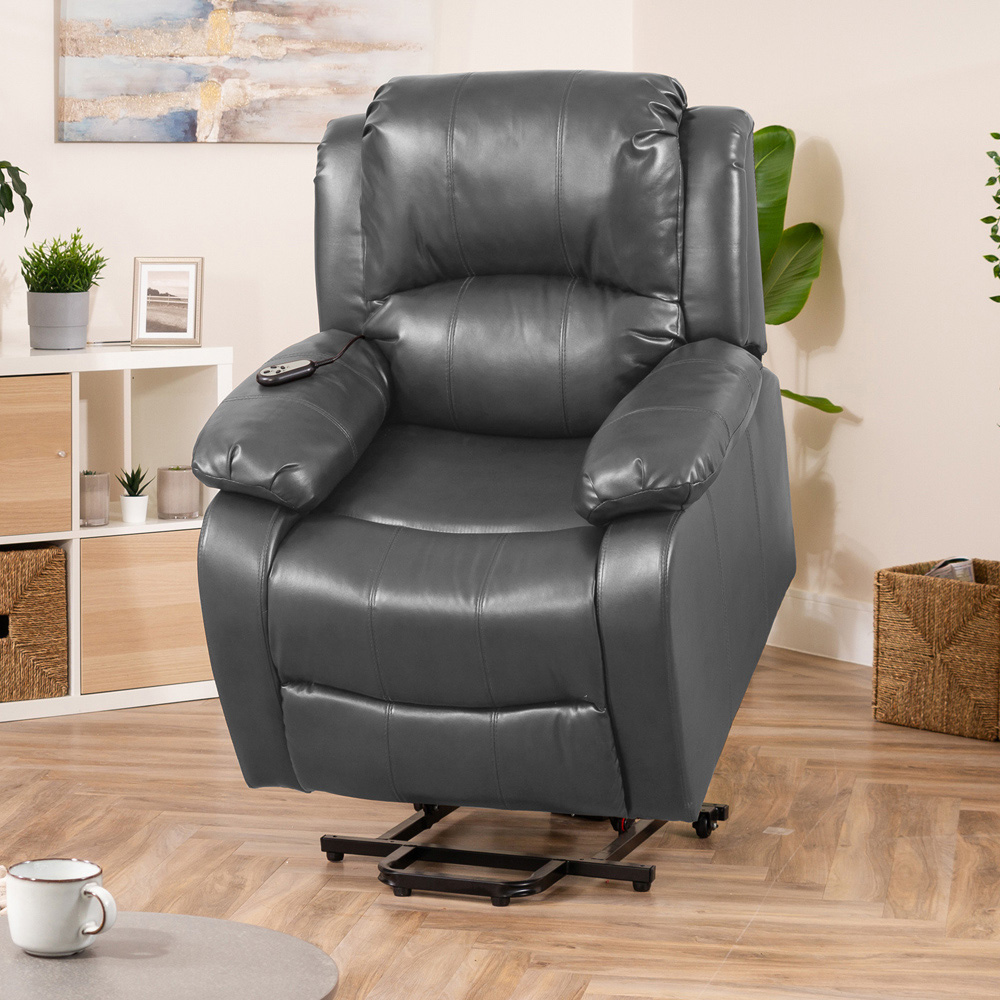 Artemis Home Northfield Grey Dual Motor Massage and Heat Riser Recliner Chair Image 3