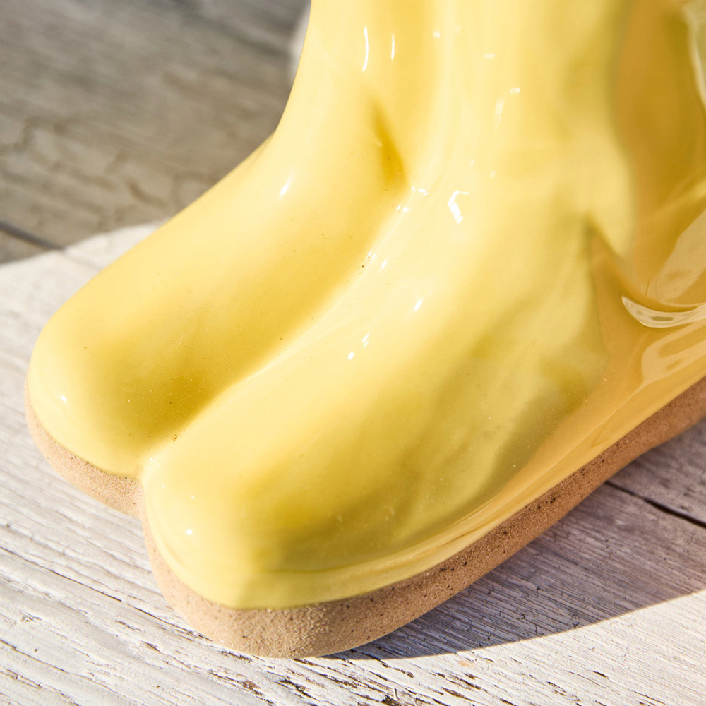 Dibor Yellow Double Wellington Planter 17cm Image 3