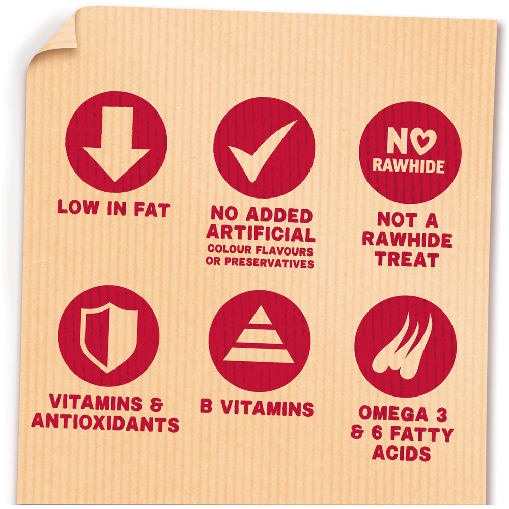 Bakers Bacon and Cheese Whirlers Adult Dog Treat 130g Image 4