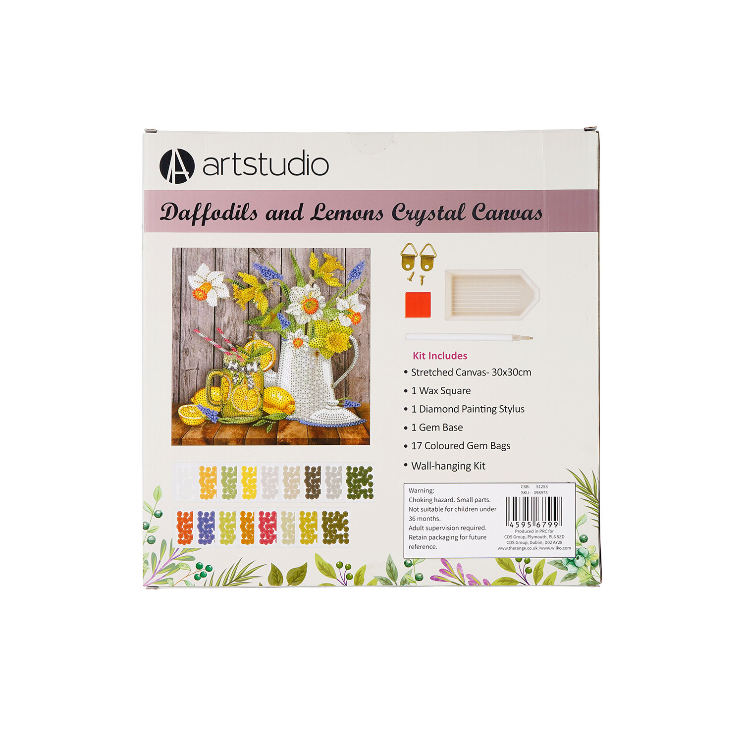 Art Studio Crystal Canvas - Daffodils and Lemons Image 2
