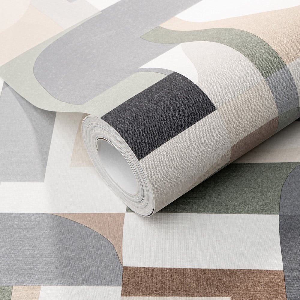 Erismann Fragment Geometric Brown Vinyl Wallpaper Image 3