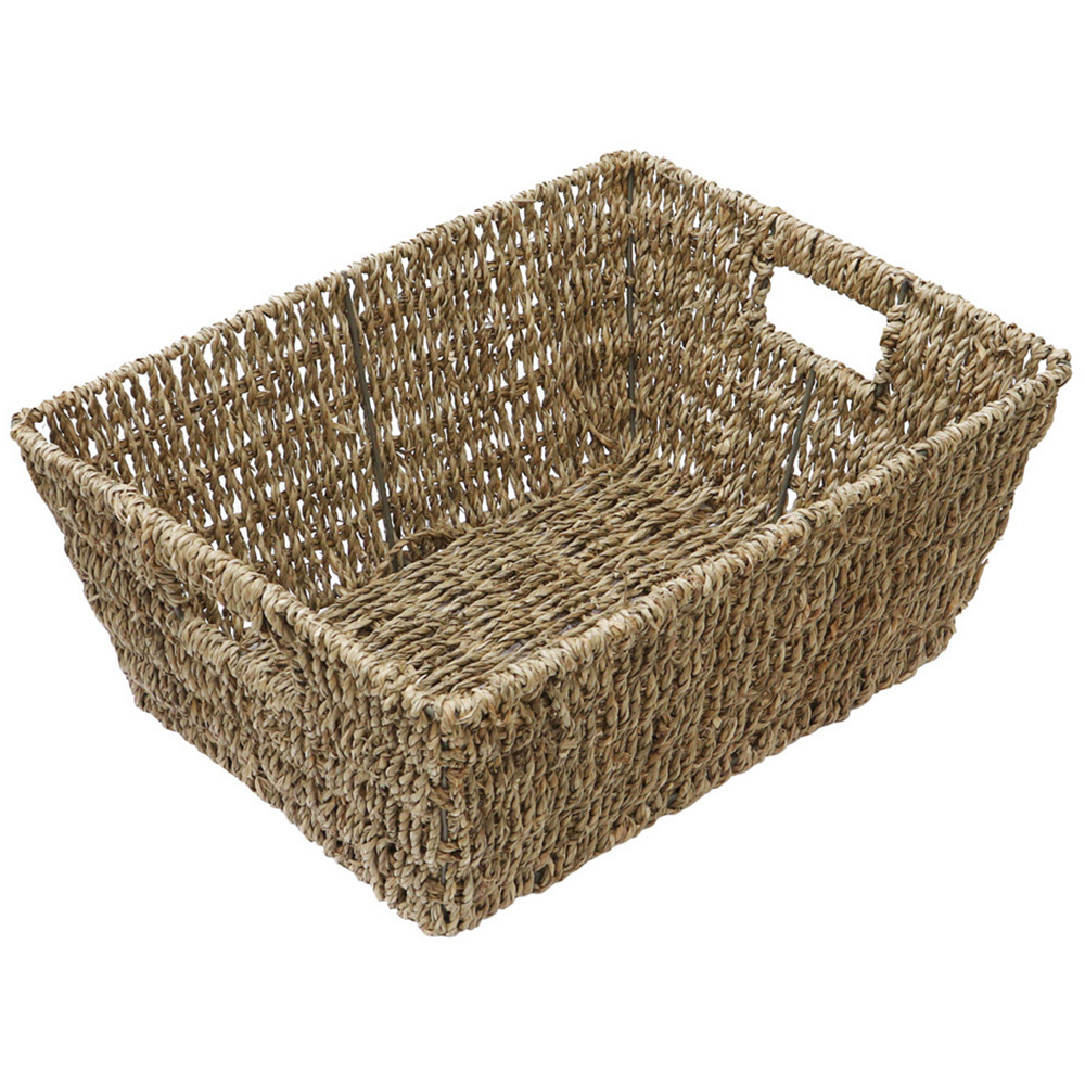 JVL Seagrass Rectangular Storage Basket Set of 2 Image 4