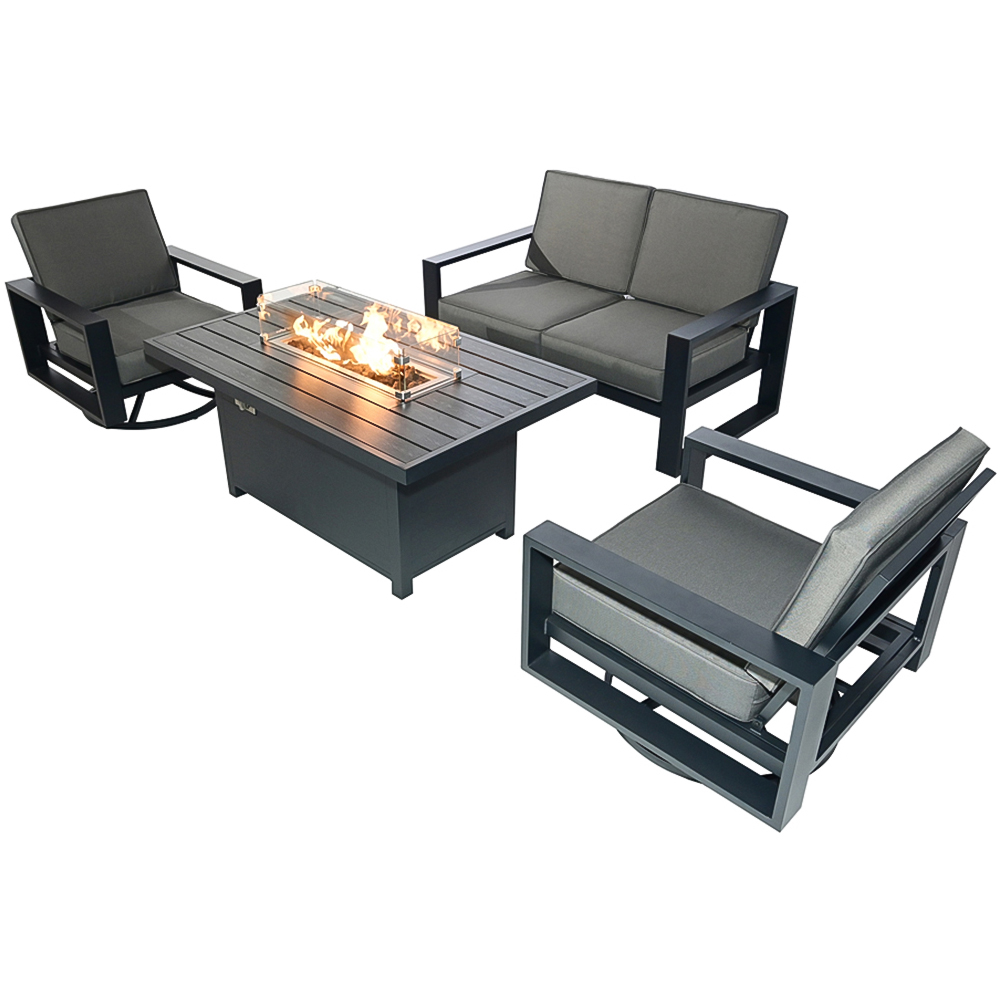 Furniture One 4 Seater Aluminium Garden Dining Set Image 3
