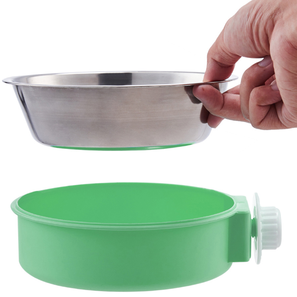 H&O Direct Green 2 in 1 Cage Hanging Pet Feeder Image 2