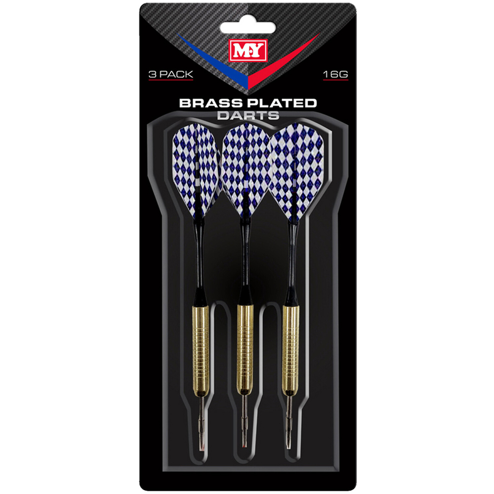 Pack of 3 Brass Plated Darts Image 2