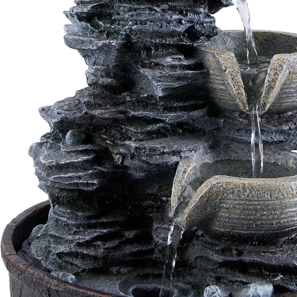 Living and Home Multi Tier LED Light Water Fountain Image 4
