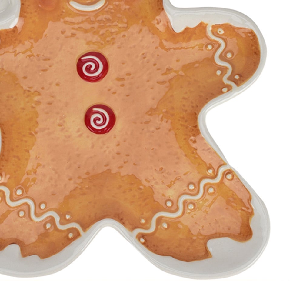 The Christmas Gift Co Gingerbread Ceramic Plate Image 3