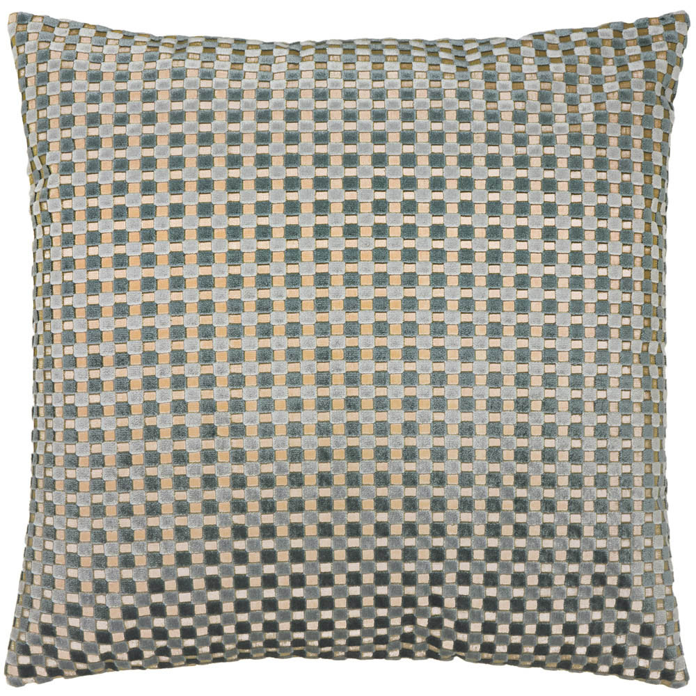 Furn Christmas Mineral Checkered Velvet Cushion 45 x 45cm Image 1