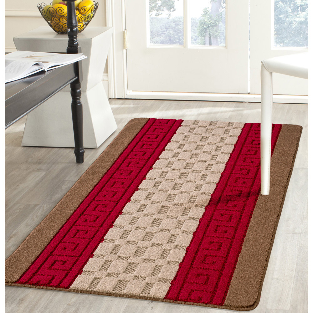 Smart Living Brown and Red Gel Back Non-Slip Door Mat 40 x 60cm Image 3