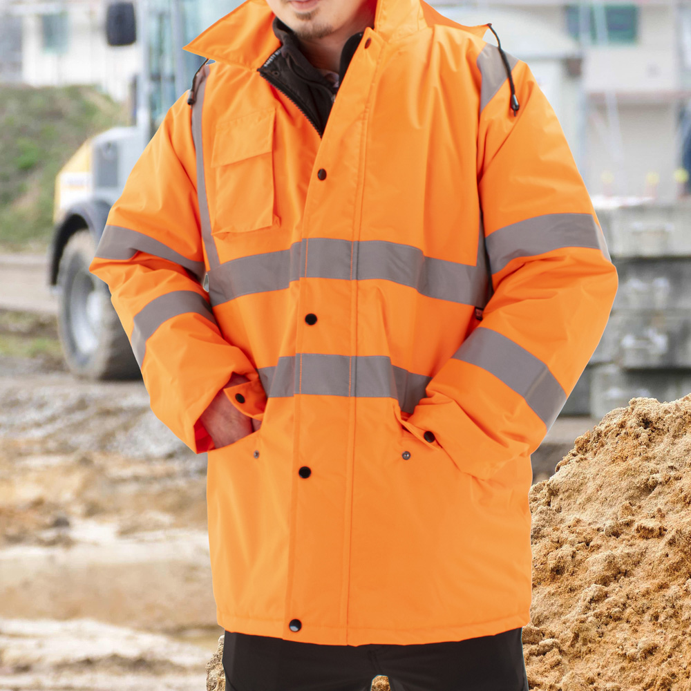 Scan High Visibility Motorway Jacket Large Orange Image 2