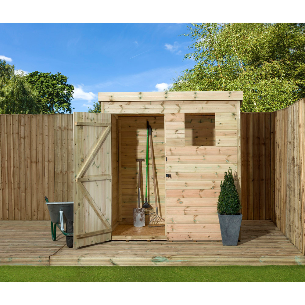 Empire Sheds 1500 6 x 3ft Door Tongue and Groove Pent Garden Shed Image 2