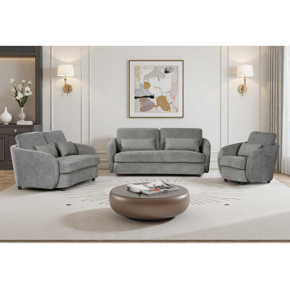 3 Seater Grey Mabel Sofa Image 7