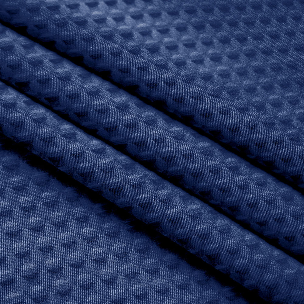 Velosso Waffle Navy Blackout Curtains 183 x 229cm Image 6