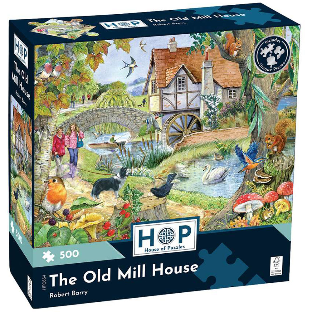 The House of Puzzles The Old Mill House 500 Piece Jigsaw Puzzle Image 2