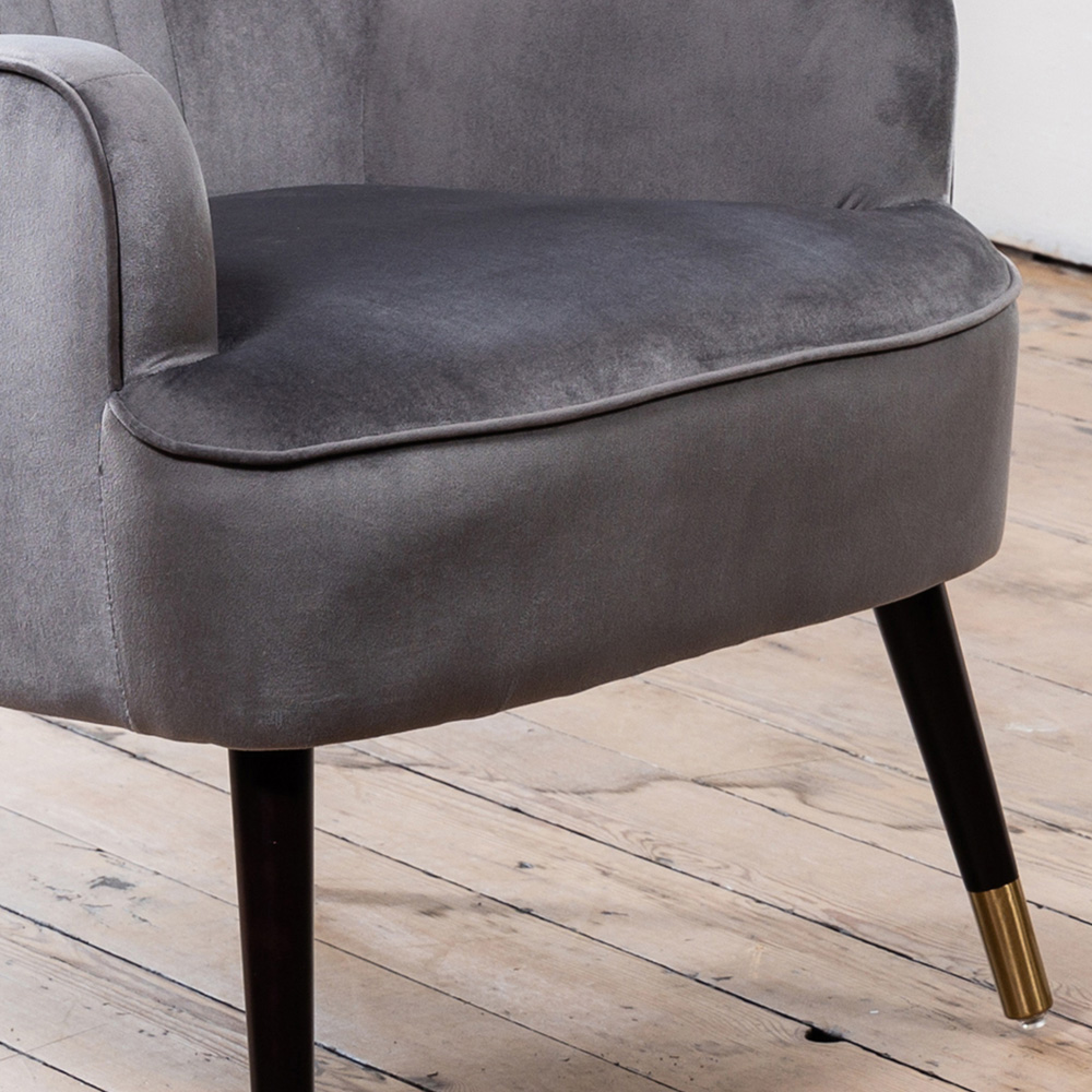 Artemis Home Madison Grey Velvet Accent Chair Image 3