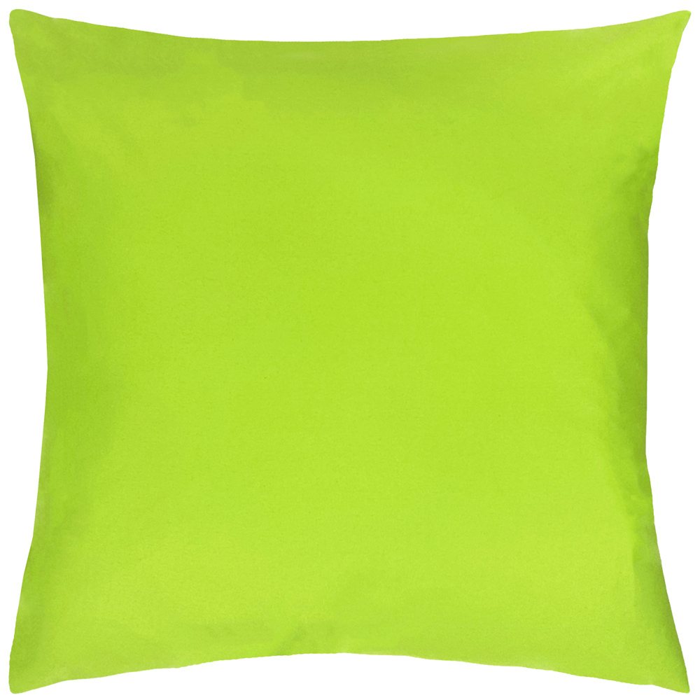 furn. Plain Lime Outdoor Cushion Large Image 1