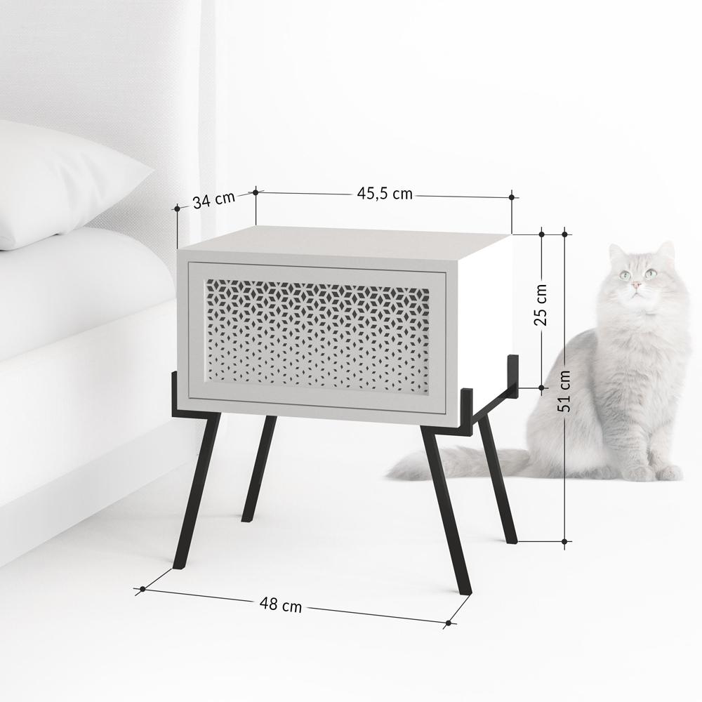 Naive Oak Bedside Table Image 8
