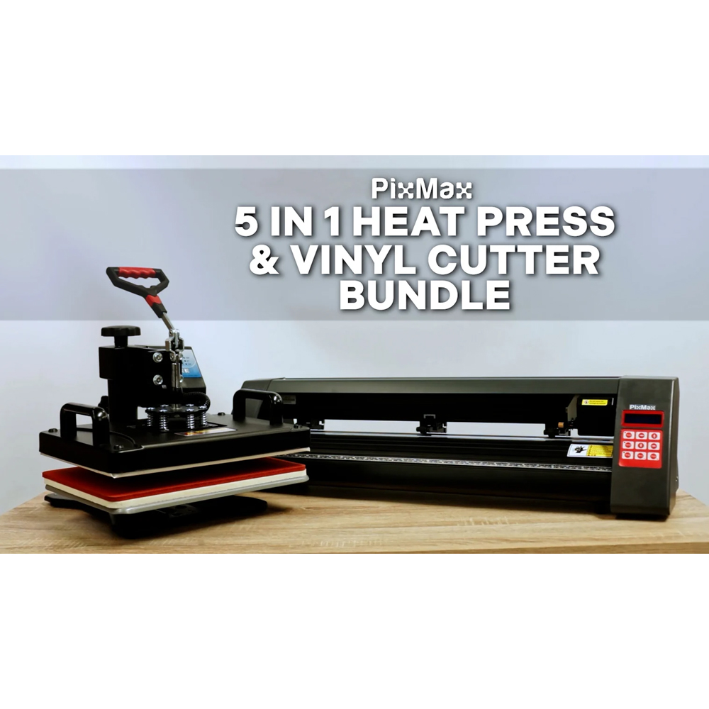 PixMax Da Vinci 5 in 1 Heat Press LED Lit Vinyl Cutter Printer Set with Accessories Image 5