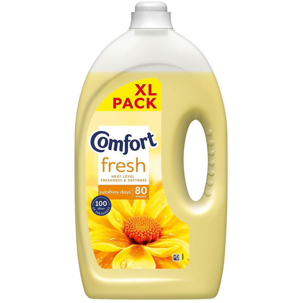 Comfort Fresh Sunshiny Days Liquid Fabric Conditioner 80 Washes 2.4L 4 Pack Image 2