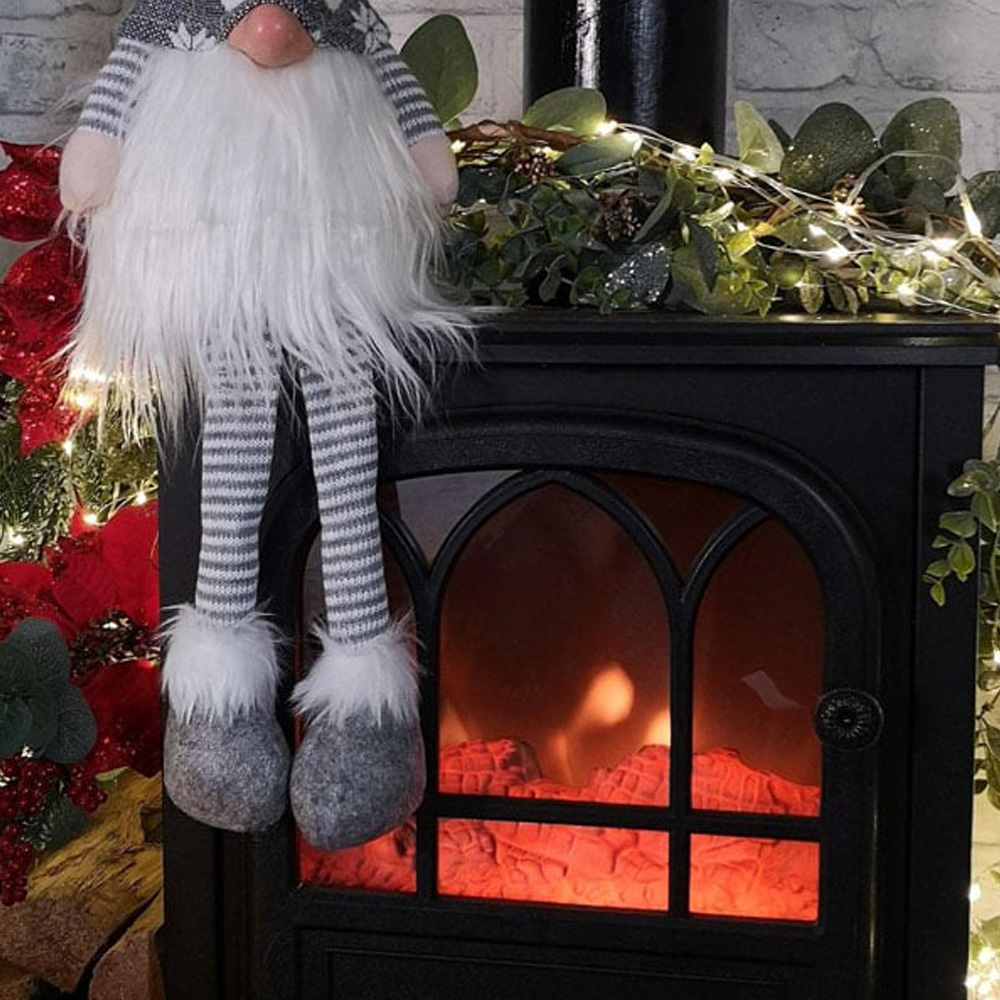 Samuel Alexander Grey Christmas Gonk Decoration with Dangly legs Image 5