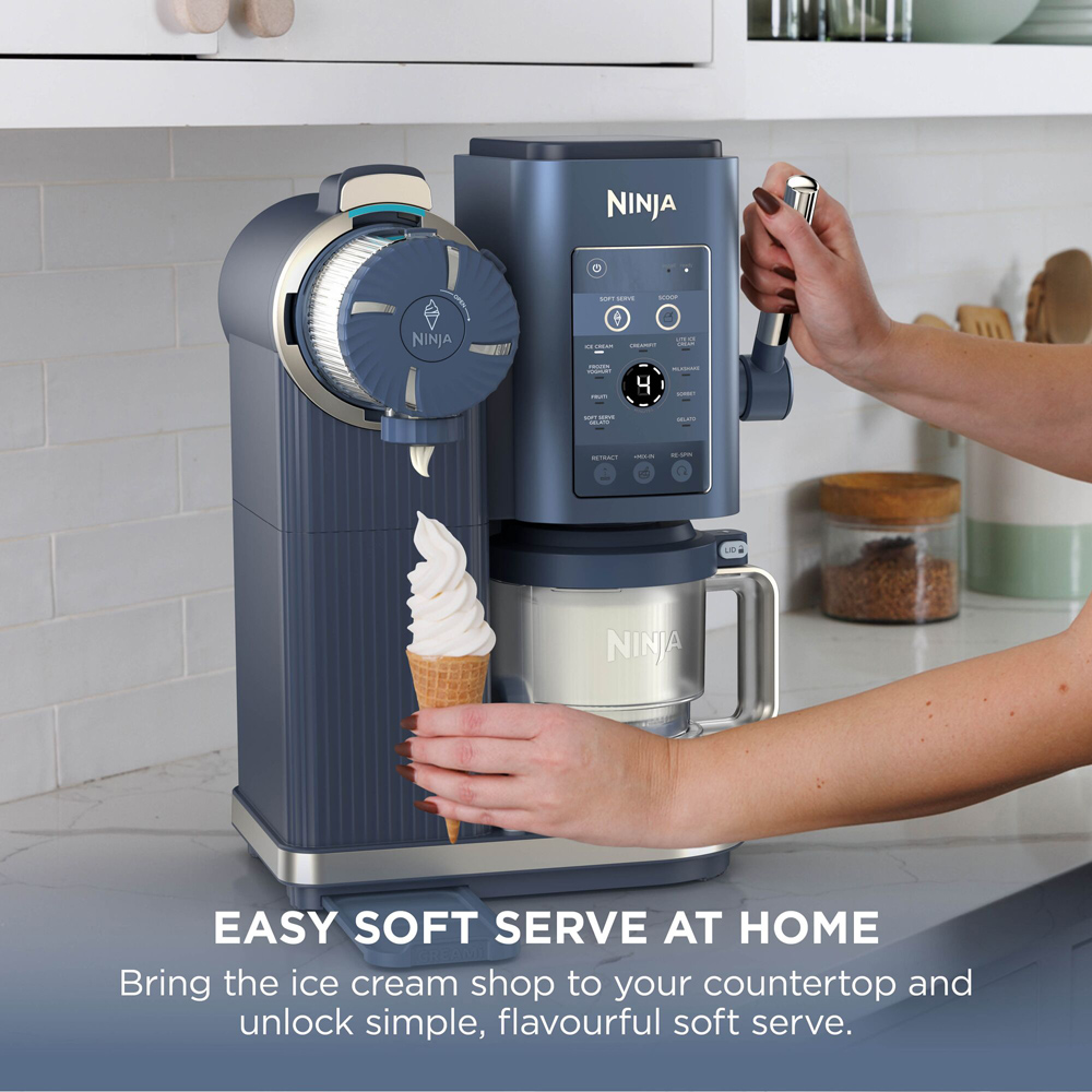 Ninja CREAMi Scoop and Swirl NC701UKBL 13-in-1 Navy Ice Cream and Soft Serve Maker Image 9