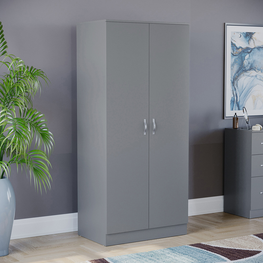 VIDA DESIGNS Riano Grey 3 Piece Bedroom Furniture Set Image 4