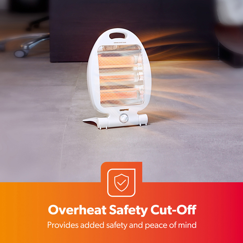 Geepas Quartz Energy Efficient Halogen Heater 800W Image 7