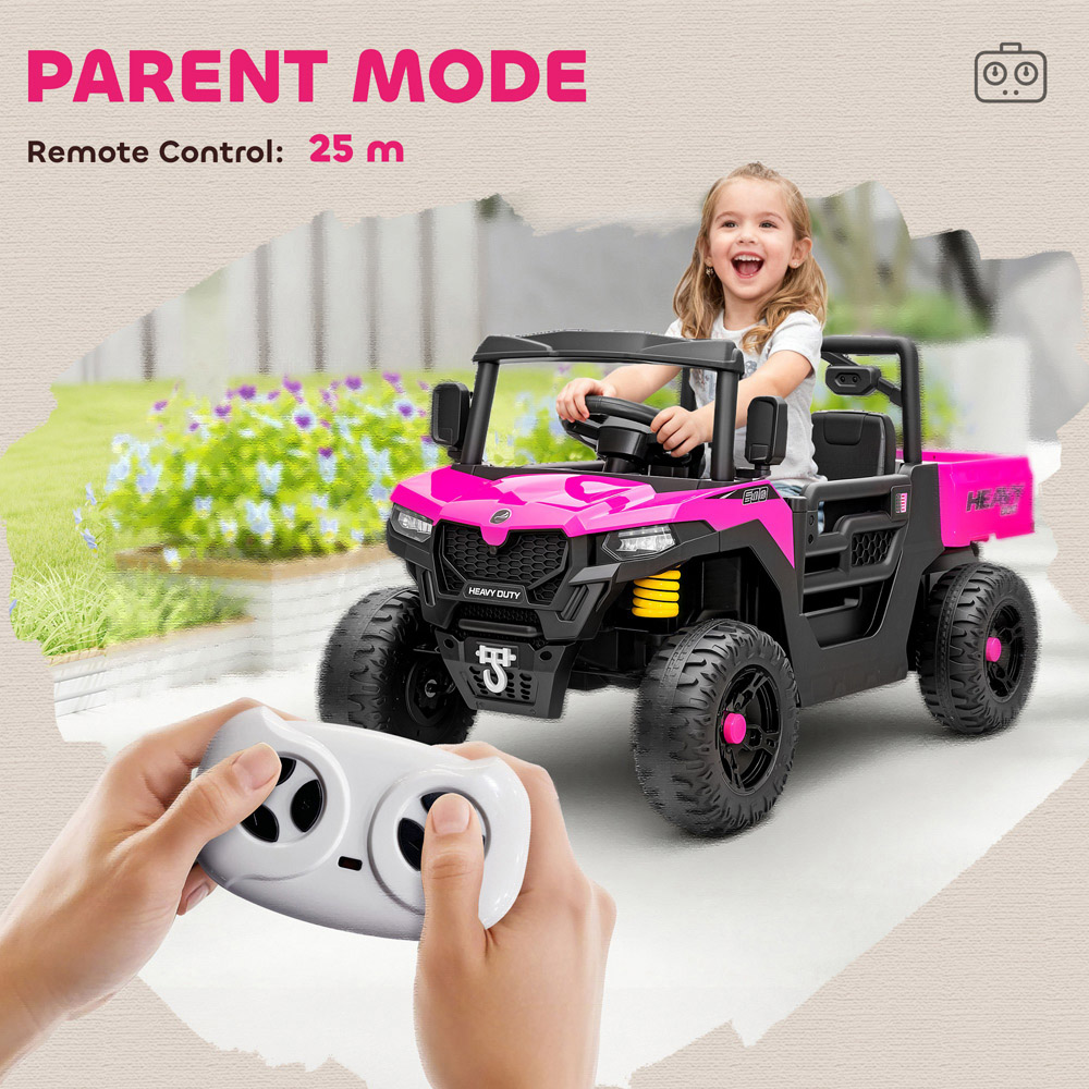 Tommy Toys AIYAPLAY Pink Kids Ride on Electric UTV Car 12V Image 6
