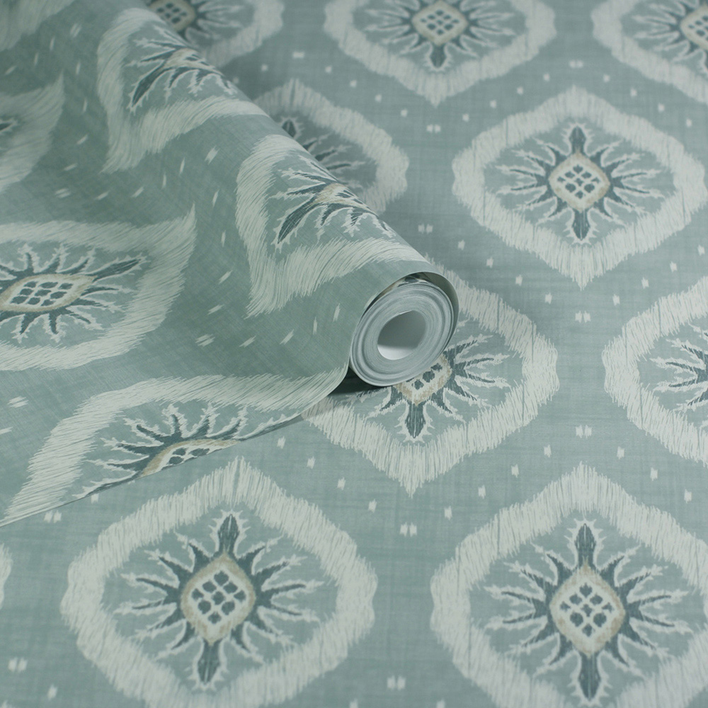 Esselle Home Odina Ikat Seafoam Wallpaper Image 2