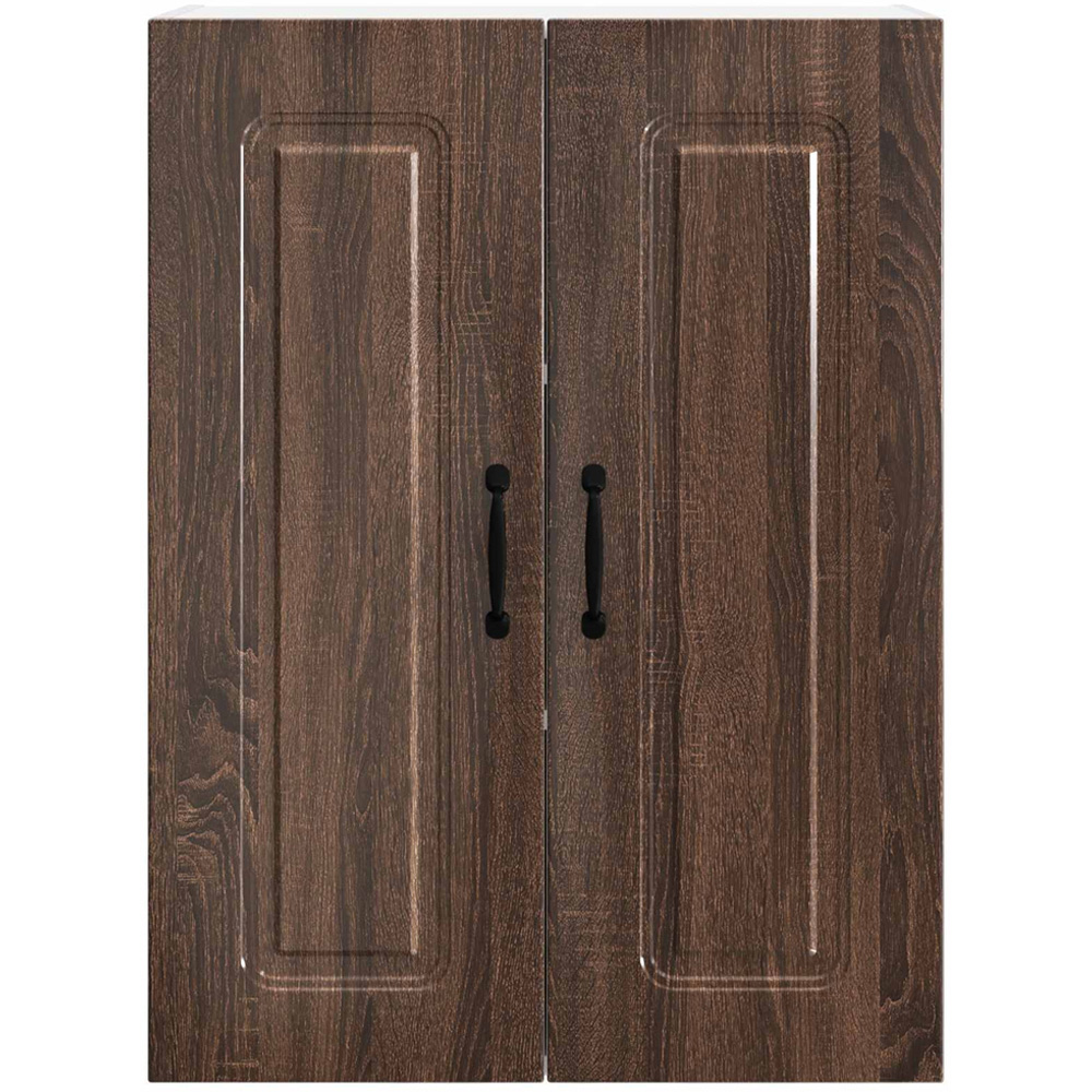 vidaXL Kalmar 2 Door Brown Oak Wall Kitchen Cabinet Image 4