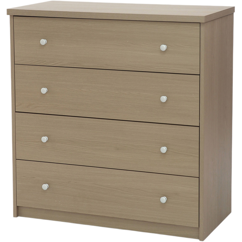 Core Products Freya 4 Drawer Smoked Oak Foil Finish Chest of Drawers Image 2