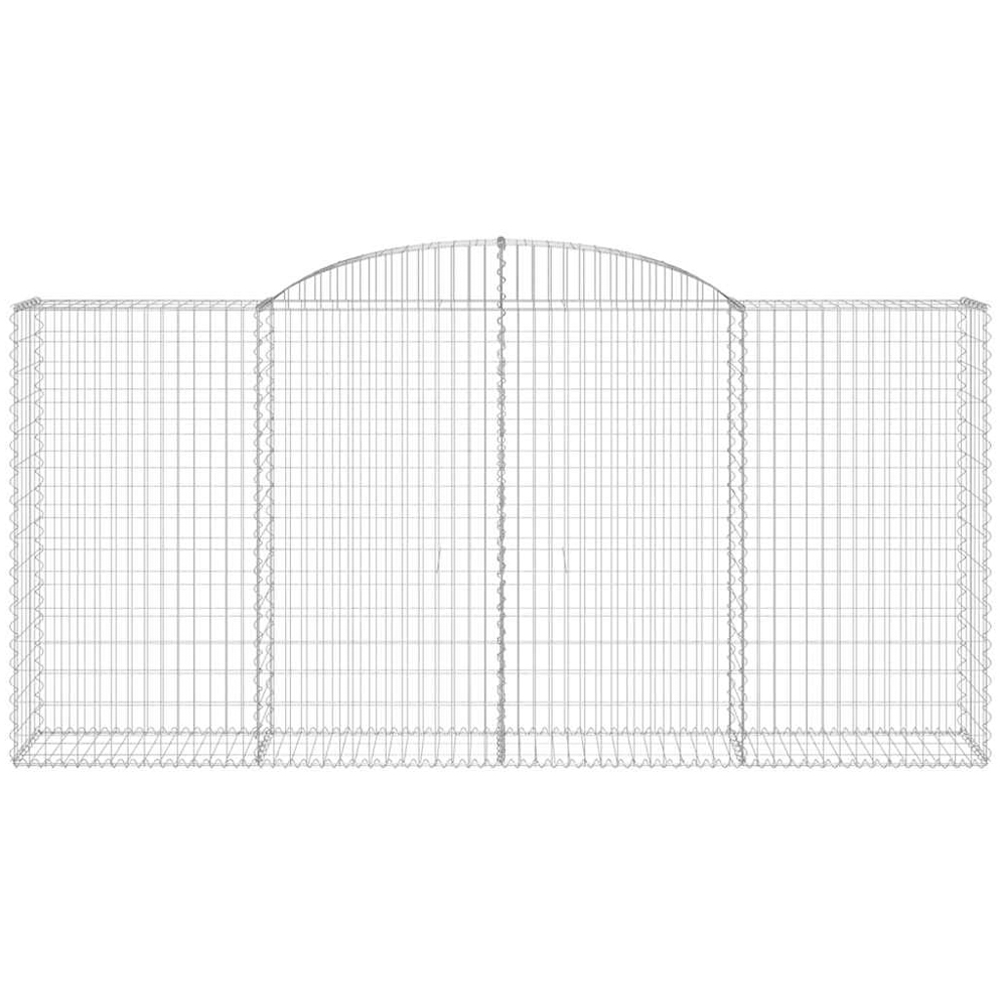 vidaXL Silver Galvanised Iron Arched Gabion Basket 300 x 50 x 140/160cm 13 Pack Image 4