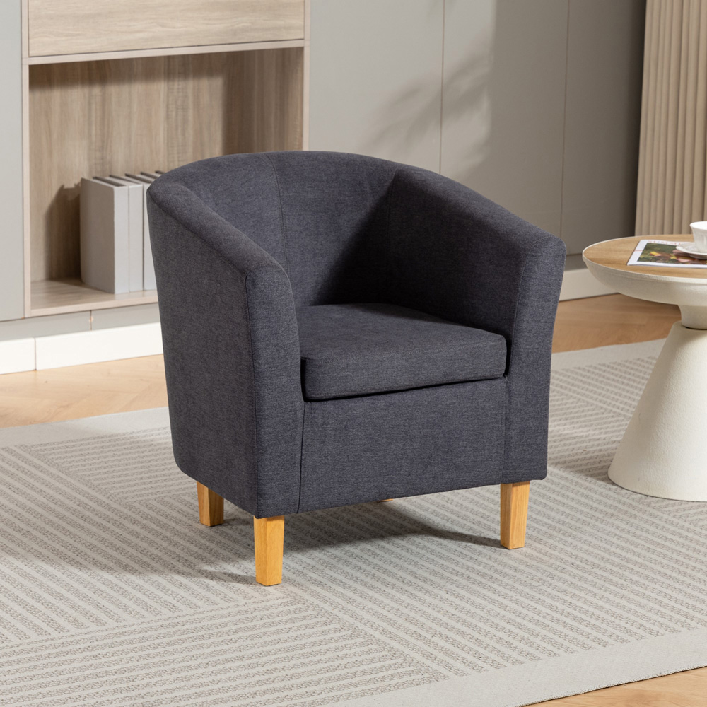 Artemis Home Millie Charcoal Grey Fabric Accent Chair Image 7