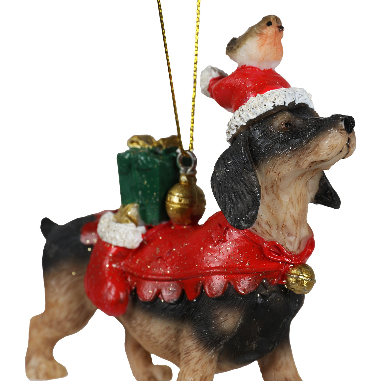 Festive Hanging Dachshund Decoration Image 3