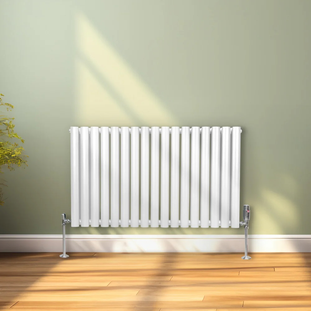 Monster Shop 4562BTU White Oval Column Radiator and Valves 600 x 1020mm Image 2