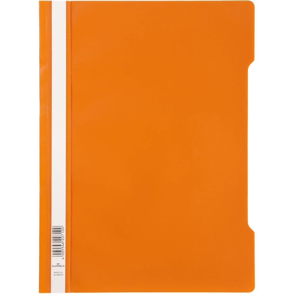 Durable A4 Orange Clear View Document Report File Folder 25 Pack Image 1