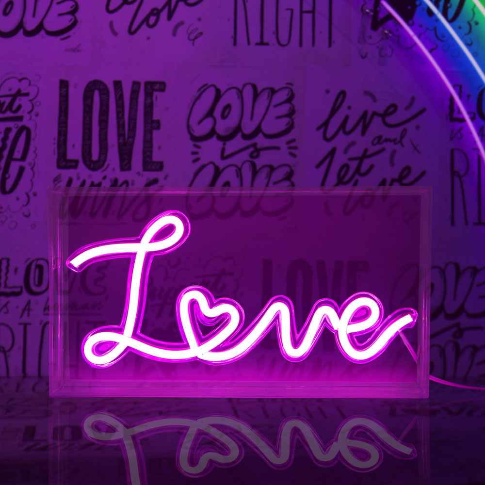 Global Gizmos Love Acrylic Box Neon Light Image 7