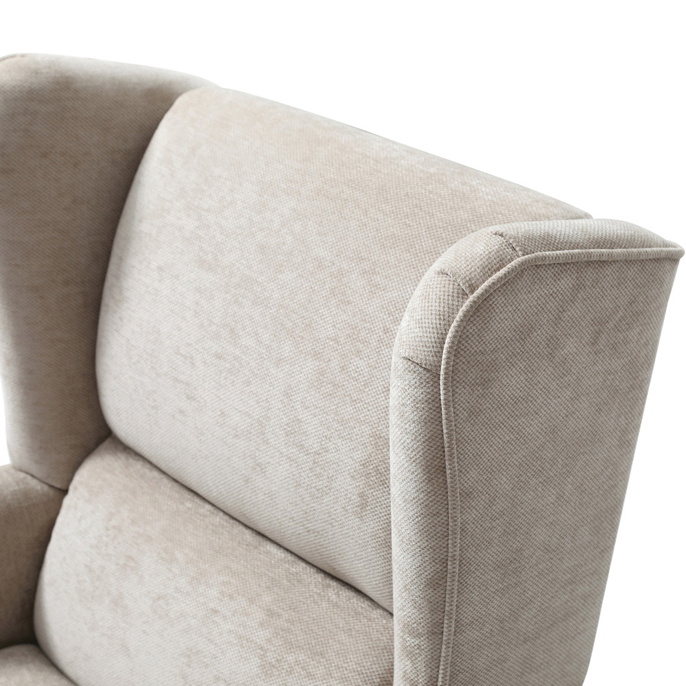 Lily Taupe Chenille Wingback Armchair Image 7