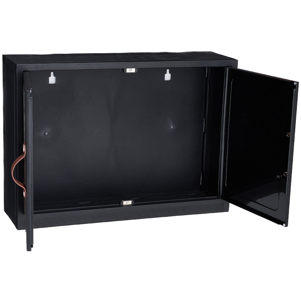 Living and Home Retro Black Foldable Wall Mounted Bathroom Cabinet Image 3