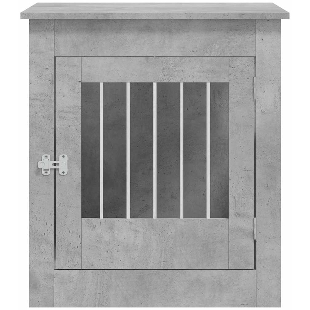 vidaXL Concrete Grey Processed Wood Dog Crate Furniture 64.5 x 80 x 71cm Image 6