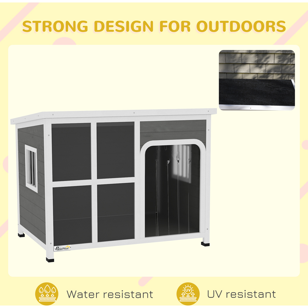 PawHut Wooden Outdoor Dog Kennel with Openable Top 103 x 77 x 83cm Image 5