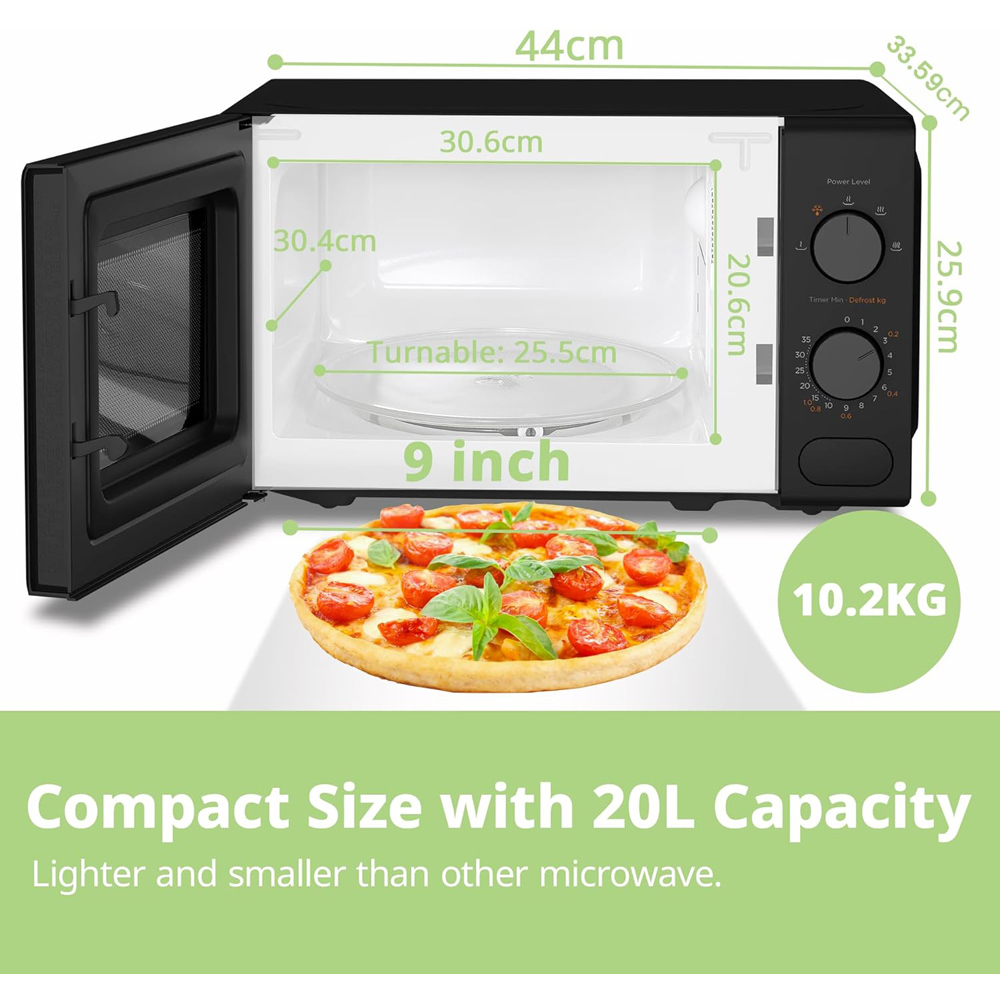 Comfee Black 20L Microwave 700W Image 7